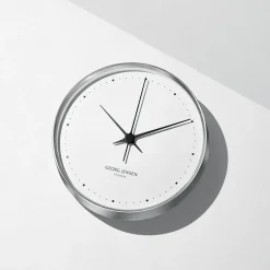 Koppel Wall Clock 22 cm, Stainless Steel / Blue