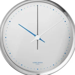 Koppel Wall Clock 22 cm, Stainless Steel / Blue