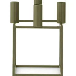 Kubus 4 Candle Holder, Olive