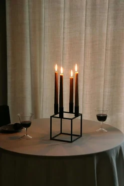 Kubus 4 Candle Holder, Olive