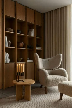 Kubus 4 Candle Holder, Olive