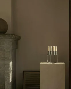 Kubus 4 Candle Holder, Olive