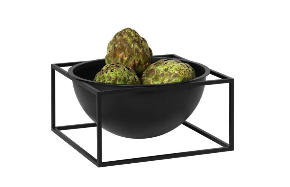 Kubus Bowl Centerpiece Large, Black
