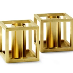 Kubus Micro Candle Holder 2-pack, Black