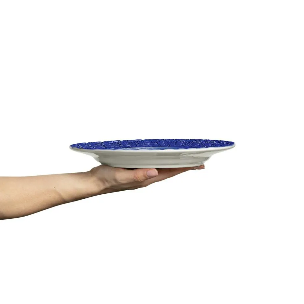 Lace Plate 25 cm, Blue