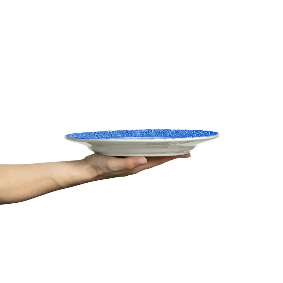 Lace Plate 25 cm, Blue