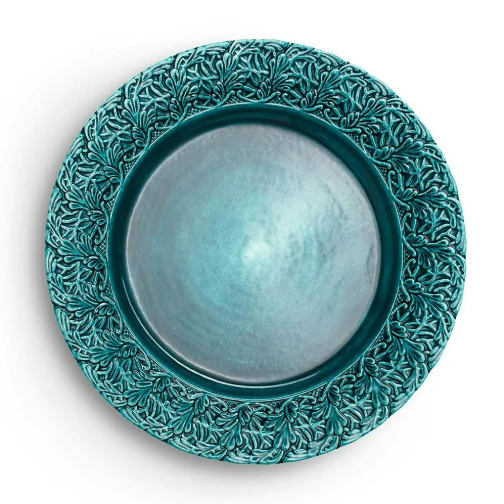Lace Plate 25 cm, Blue