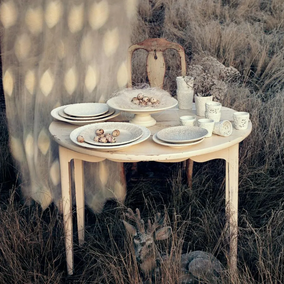 Lace Plate 25 cm, Blue