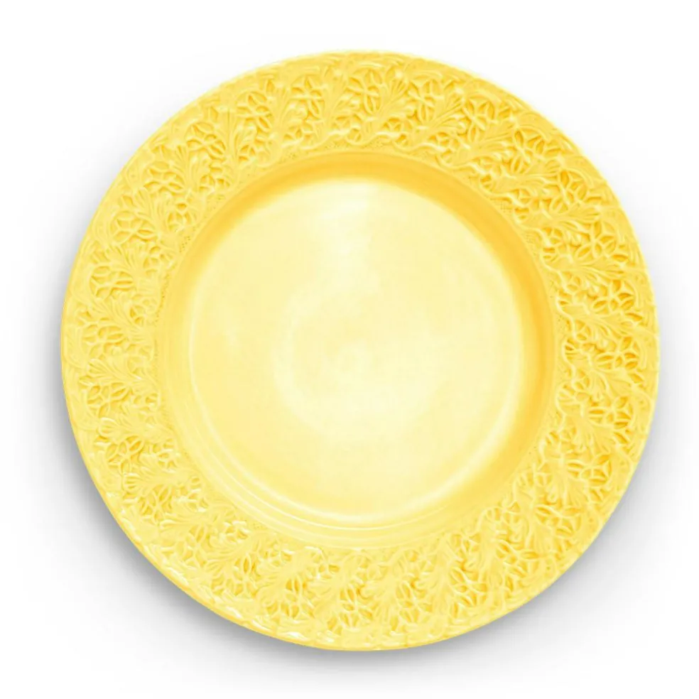 Lace Plate 32 cm, White