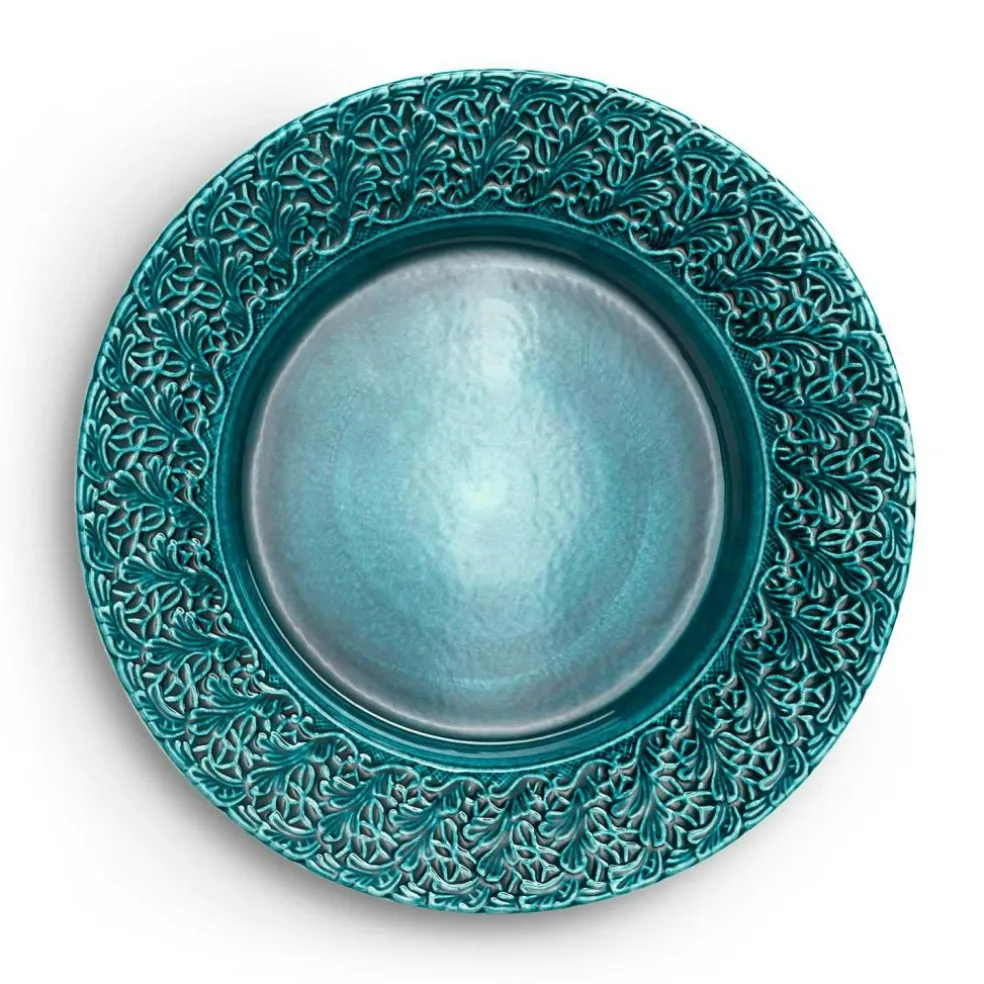 Lace Plate 32 cm, White