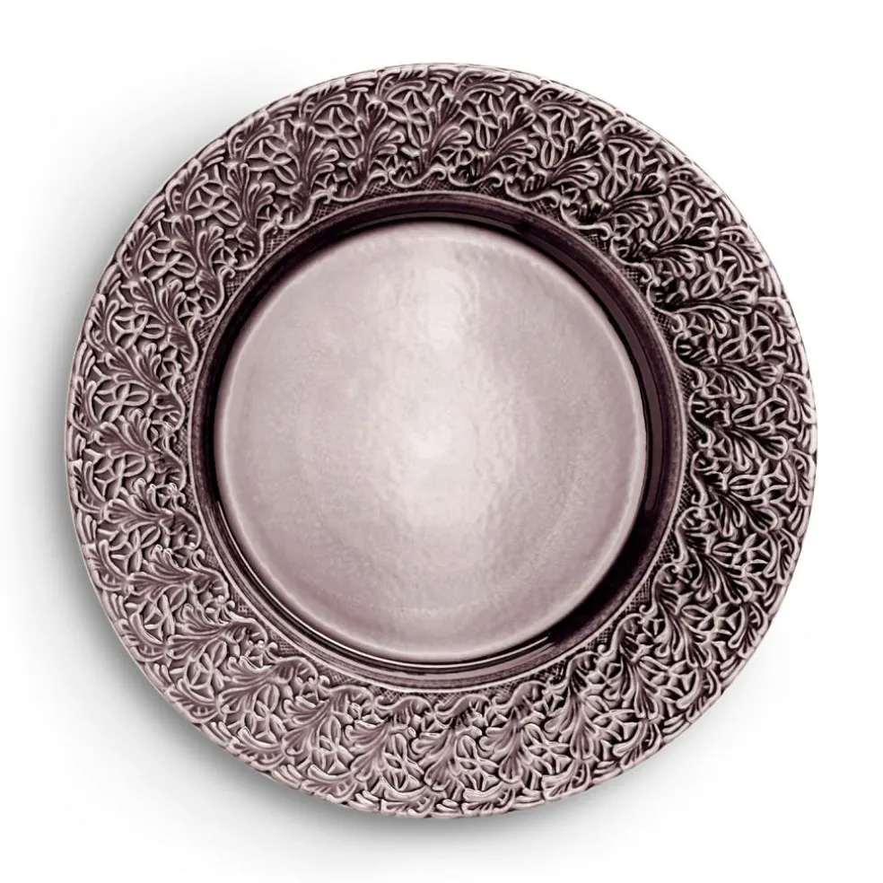 Lace Plate 32 cm, White