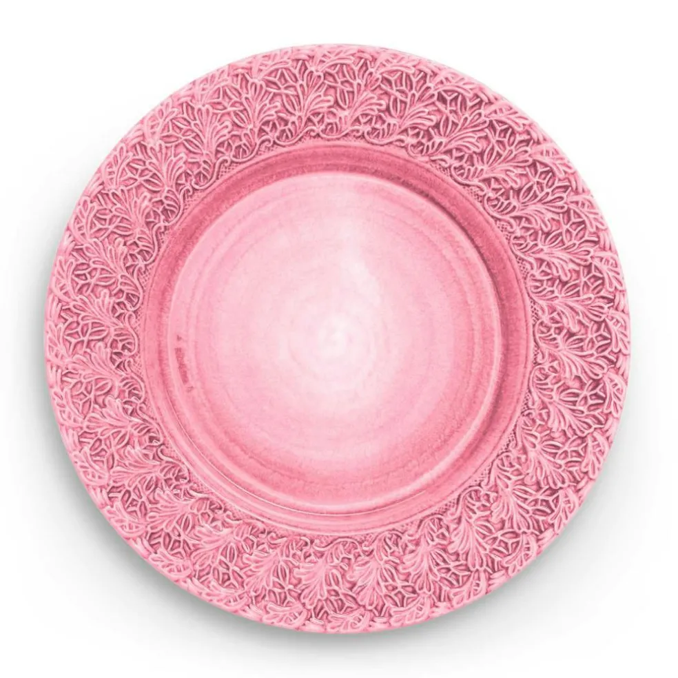 Lace Plate 32 cm, White