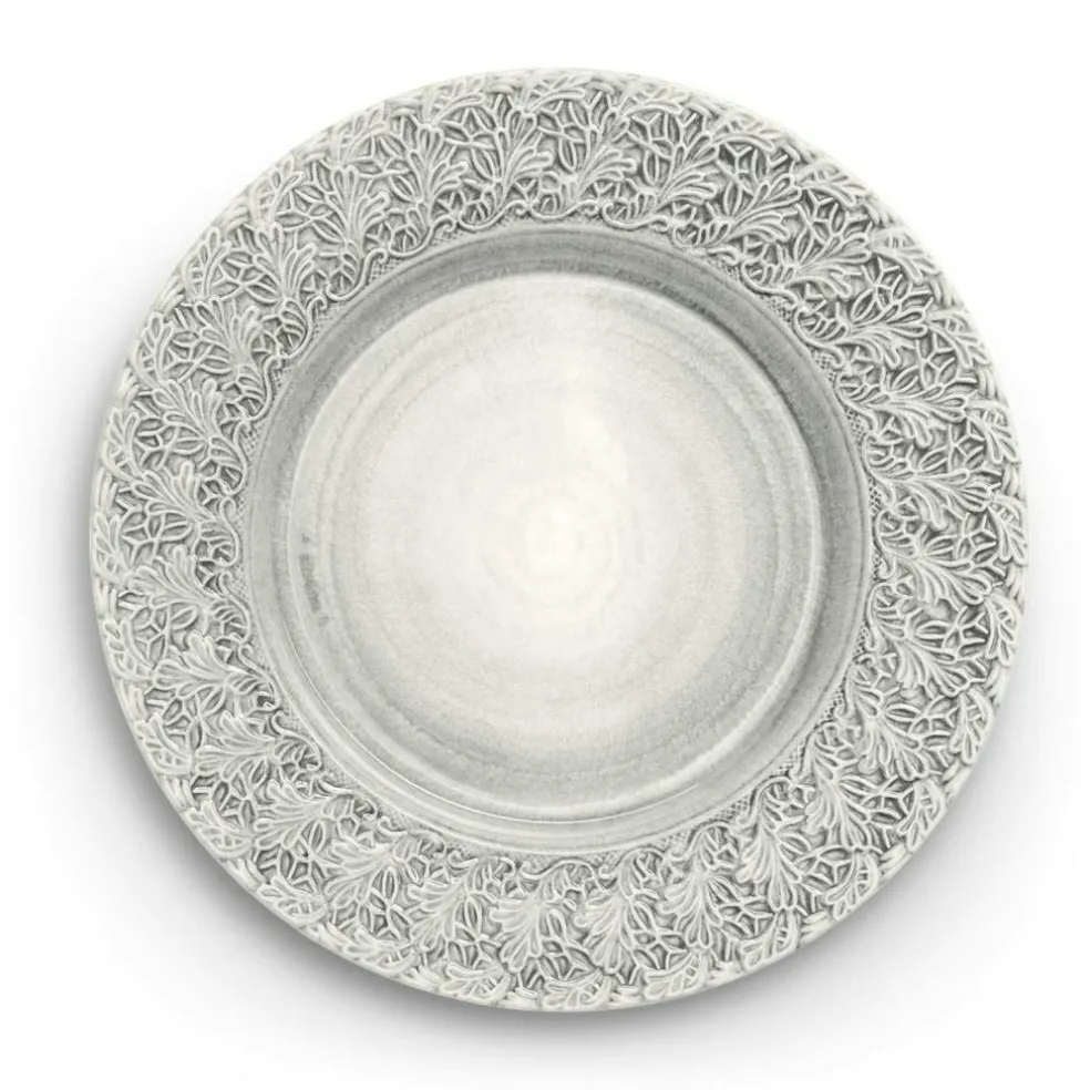 Lace Plate 32 cm, White