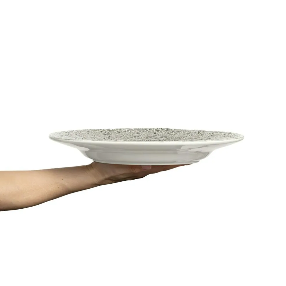 Lace Plate 32 cm, White