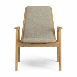 Laminett Armchair Fabric, Oiled Oak / Moss Green