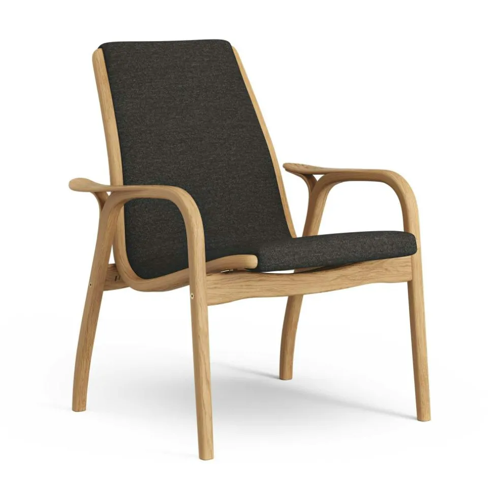 Laminett Armchair Fabric, Oiled Oak / Moss Green