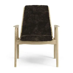 Laminett Armchair Sheepskin, Lacquered Oak / Espresso