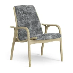 Laminett Armchair Sheepskin, Lacquered Oak / Espresso