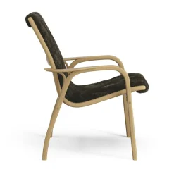 Laminett Armchair Sheepskin, Lacquered Oak / Espresso