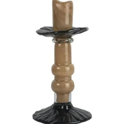 Lara Candlestick 32 cm, Blue / Minty Green