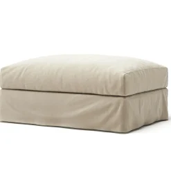 Le Grand Air Footstool Cotton, Beige