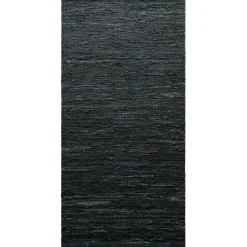 Leather Rug 75x300 cm, Dark Grey