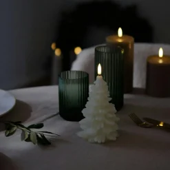 Led Candle Christmas Tree 10x15 cm, Pine Green