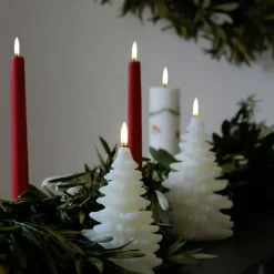 Led Candle Christmas Tree 10x15 cm, Pine Green