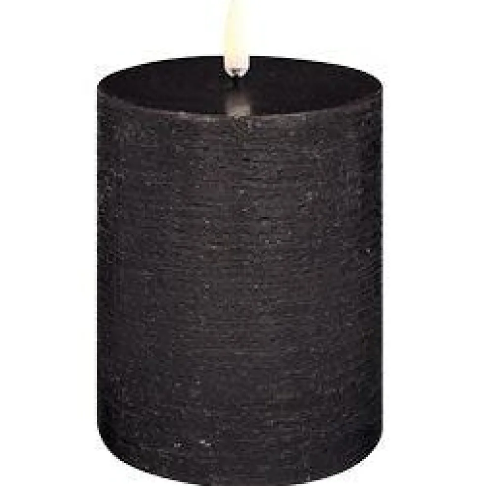 LED Pillar Candle 7,8 x 10,1 cm, Grey