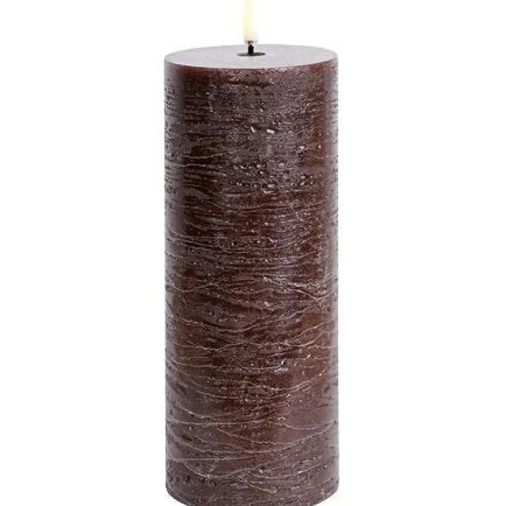 LED Pillar Candle 7,8 x 10,1 cm, Grey