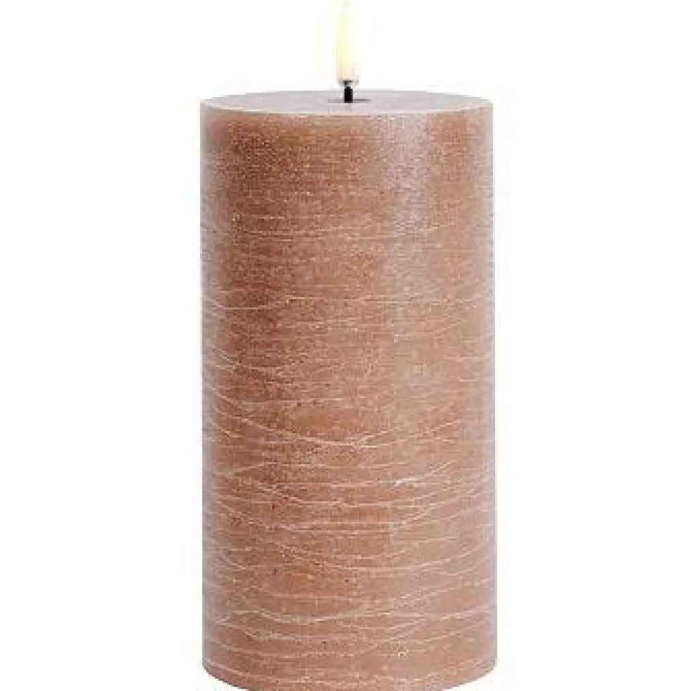LED Pillar Candle 7,8 x 10,1 cm, Grey