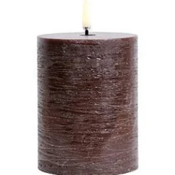 LED Pillar Candle 7,8 x 10,1 cm, Grey