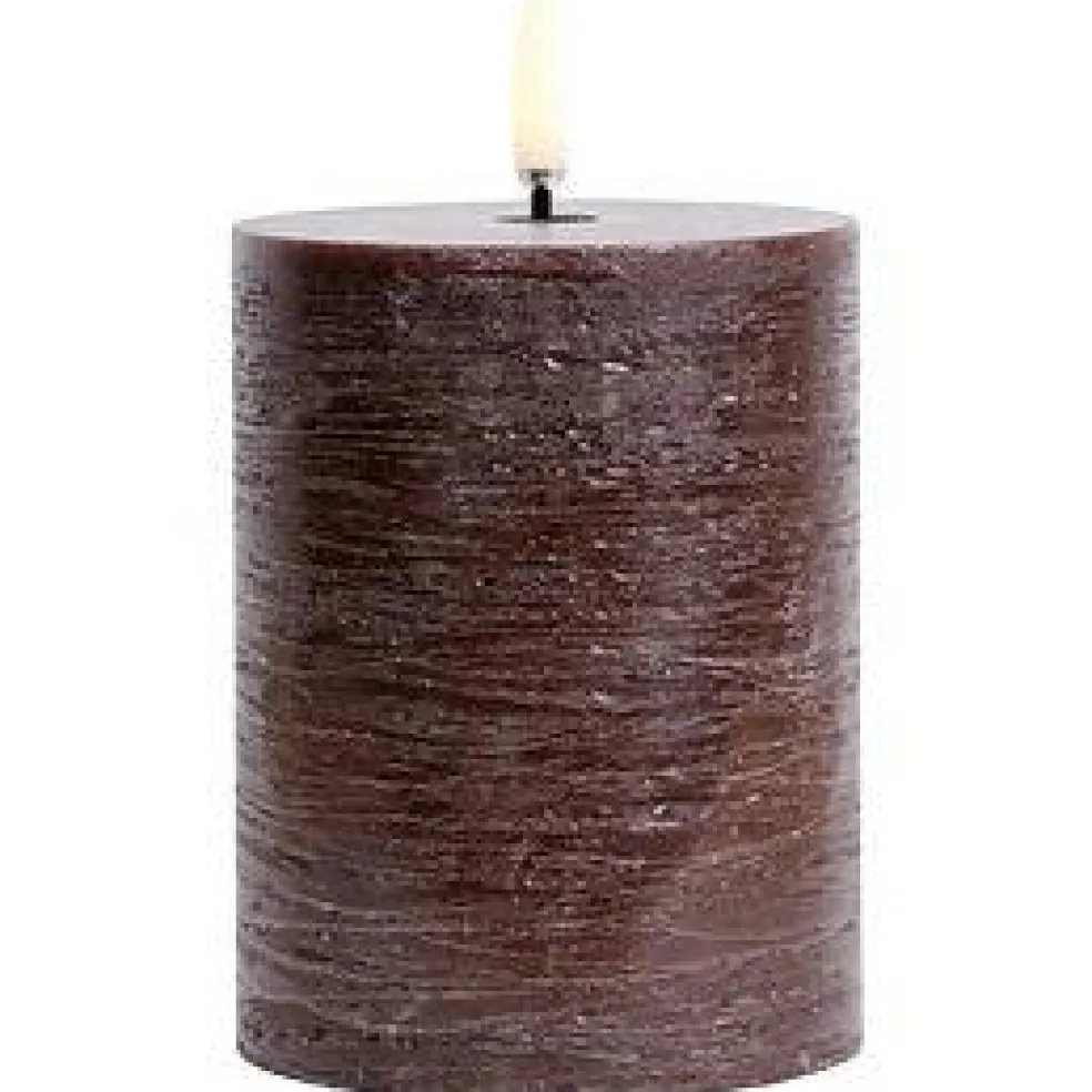 LED Pillar Candle 7,8 x 10,1 cm, Grey