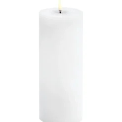 LED Pillar Candle Melted 7,8x10,1 cm, Forest Black