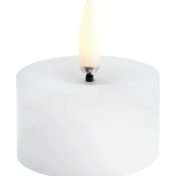 LED Pillar Candle Melted Nordic White, 5x7,5 cm