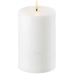 LED Pillar Candle Nordic White, 10,1x15,2 cm