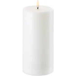 LED Pillar Candle Nordic White, 10,1x15,2 cm