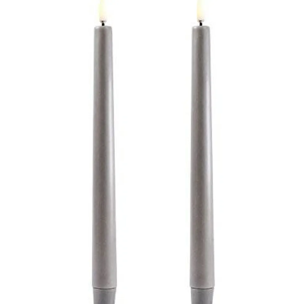 LED Taper Candle 2,3 x 25,5 cm, Grey