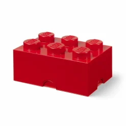 LEGO® Brick Storage Box 6 Knobs, Red