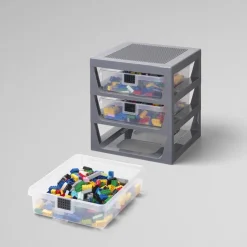 LEGO® Shelf With 3 Drawers, Grey