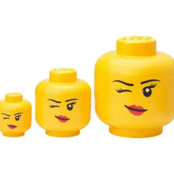 LEGO® Storage Box Head Collection 3 Pieces, Winking