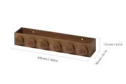LEGO® Wall Shelf, Dark Stained Oak
