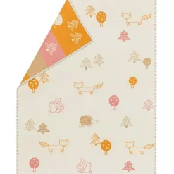 Lena Baby Blanket 75x100 cm Forest Animals, Off-white