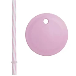 Lid With Straw For Kids Coloured Eco Drinking Glass, Purple