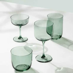 Like Water Glass 2-pack, Sage