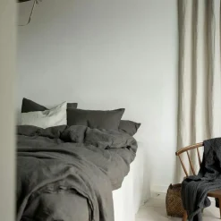 Linen Cushion Cover 50x50 cm, Hazelnut Stripe