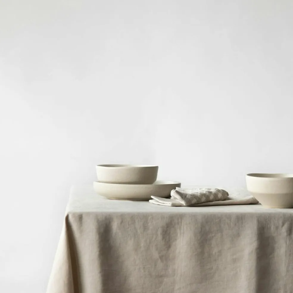 Linen Table Cloth 145x330 cm, Taupe