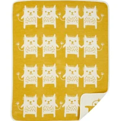 Little Me Chenille Blanket, Yellow/White