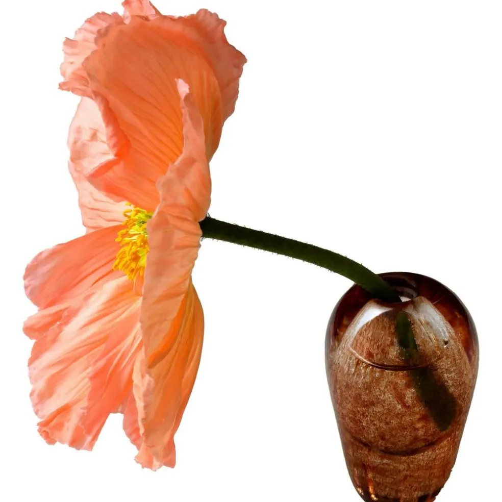 Liv Vase Mouth-blown Glass, Brown