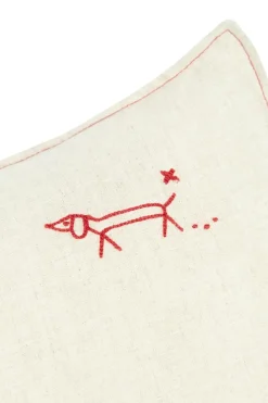 L1N0 Cushion 30x50 cm Checked Pattern, Natural